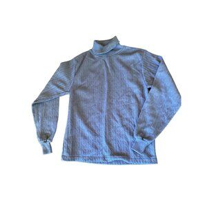 VIntage 1980's Garanimals Blue Cableknit Boys Turtleneck Size 14